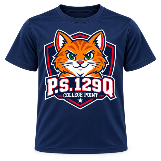P.S. 129Q Youth Performance T-Shirt in Sport Dark Navy