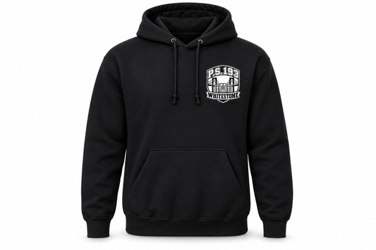 P.S. 193 Adult Fleece Pullover Hoodie in Black