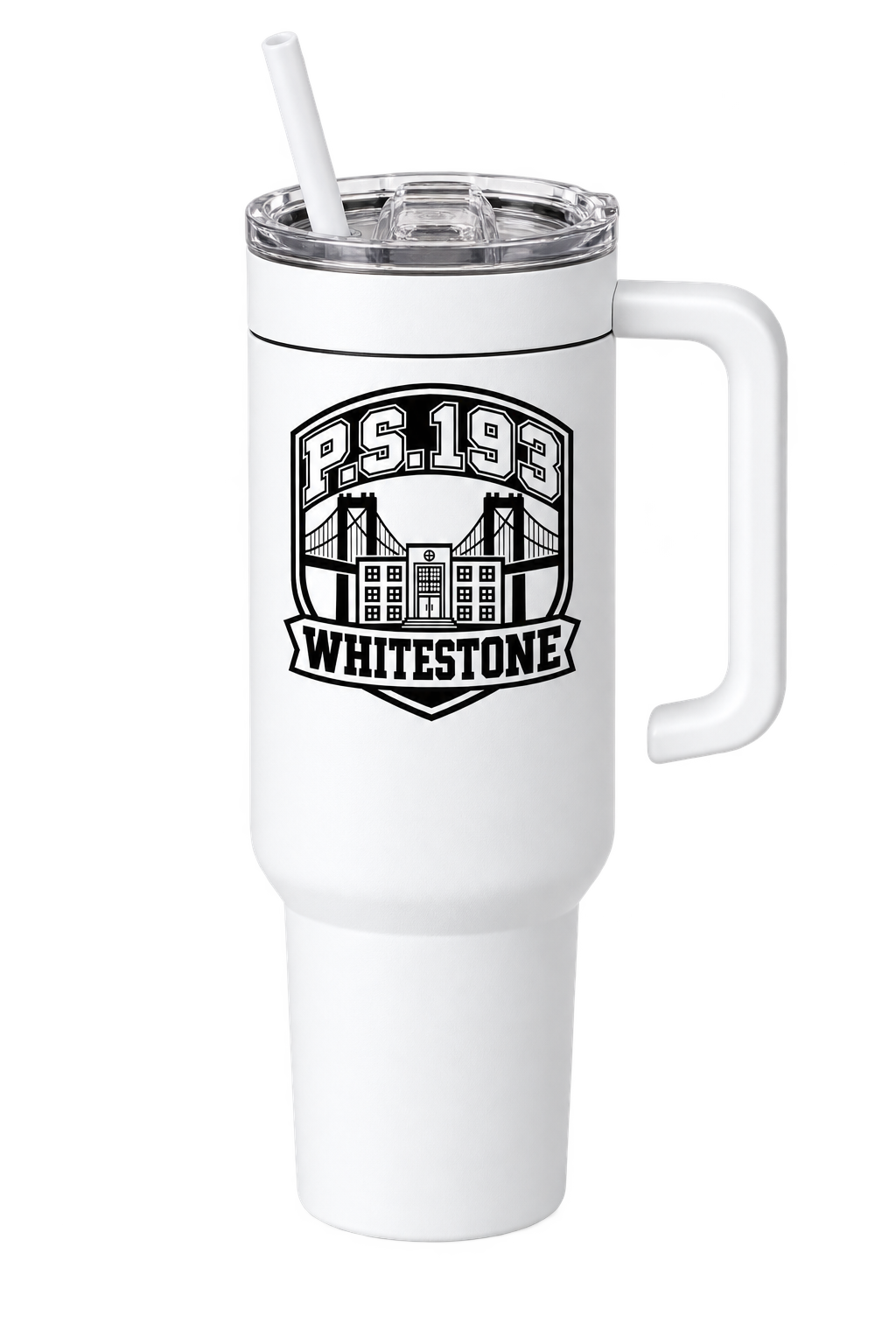 P.S. 193 40oz MakerTwist Handled Tumbler in White