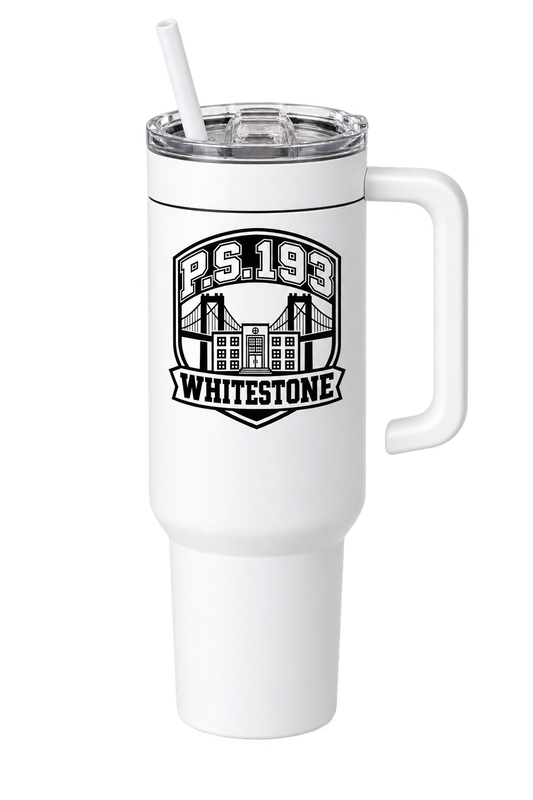 P.S. 193 40oz MakerTwist Handled Tumbler in White
