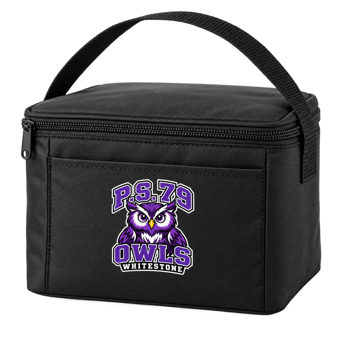 P.S. 79 Owls 6-Can Zippered Cooler Bag in Black