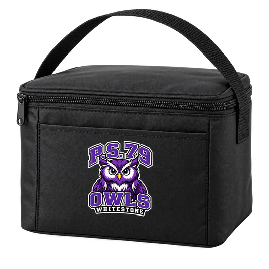P.S. 79 Owls 6-Can Zippered Cooler Bag in Black