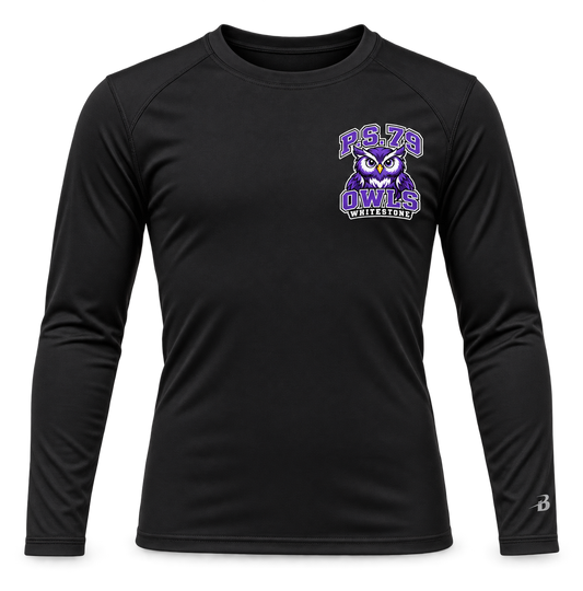 P.S. 79 Owls Youth Compression Long Sleeve in Black