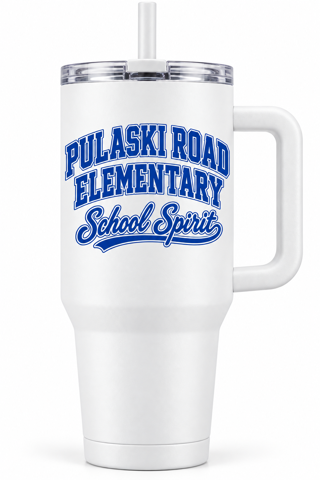 Pulaski Road Elementary School Spirit Handled Straw Tumbler