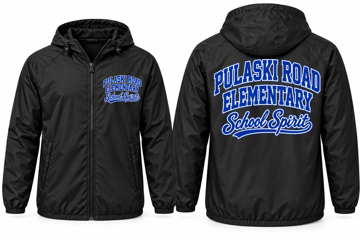 Pulaski Road Elementary School Spirit Adult Windbreaker