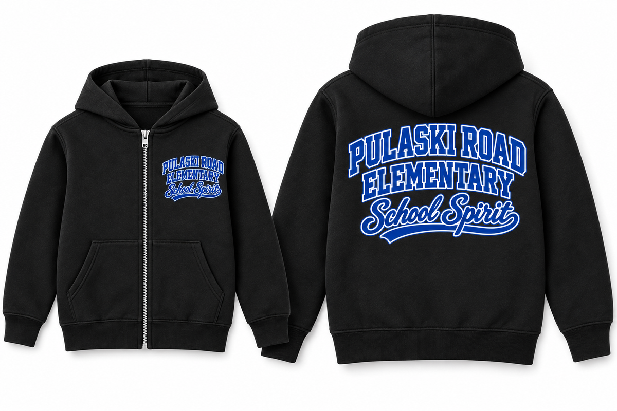 Pulaski Road Elementary School Spirit Youth Full-Zip Hoodie