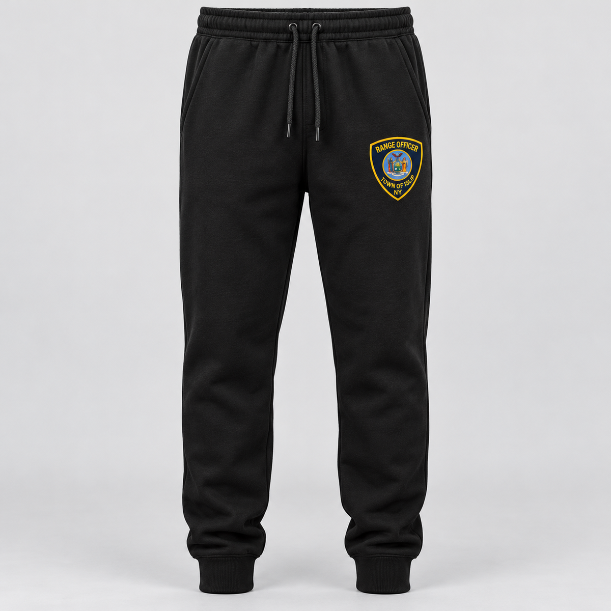 Town of Islip Range Officer Independent Trading Joggers - Black / full color shield
