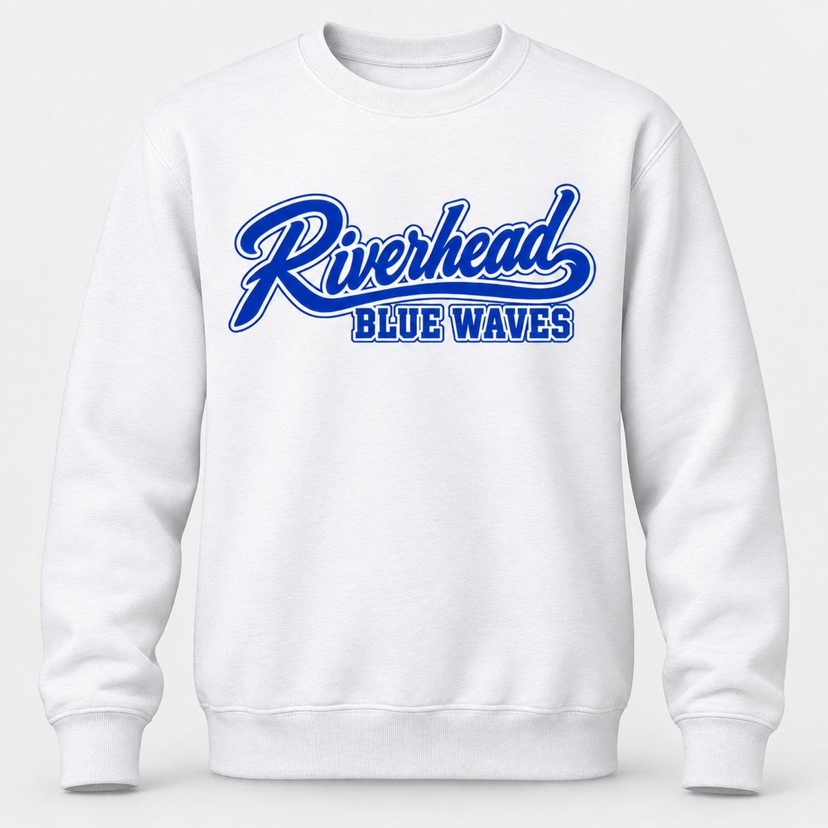 Riverhead Blue Waves baseball script crew-White