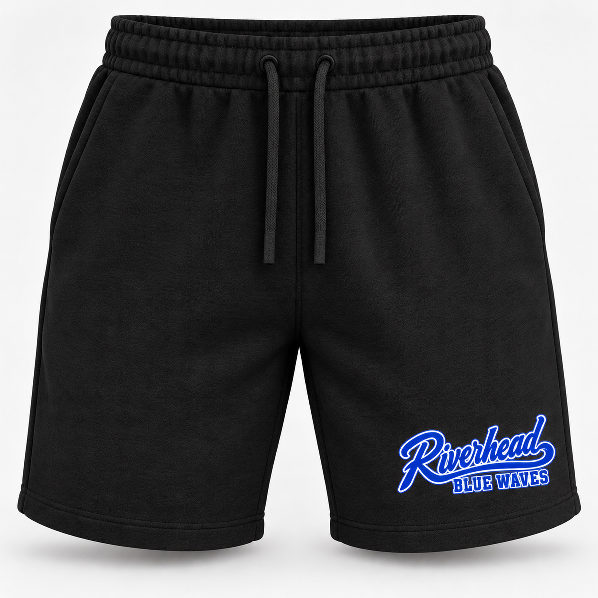 Riverhead Blue Waves baseball script short-Black