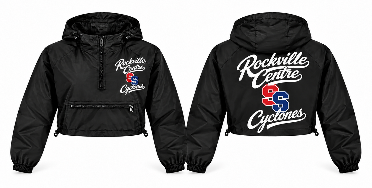 Rockville Centre Cyclones windbreaker front and back