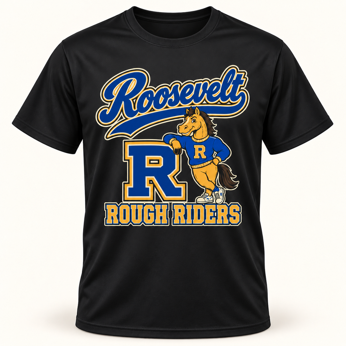 Roosevelt retro-riders performance in Black, digital product mockup