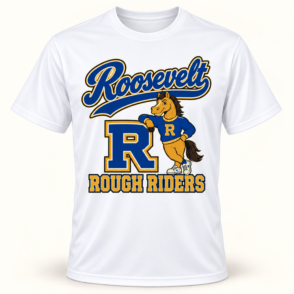 Roosevelt retro-riders performance in White, digital product mockup