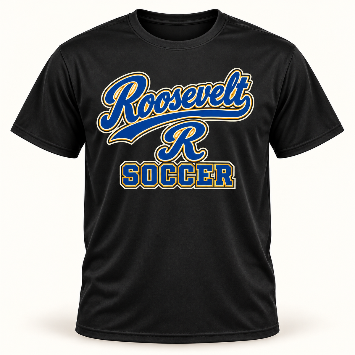 Roosevelt script-varsity performance in Black, digital product mockup