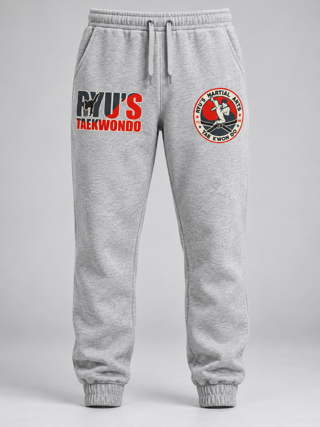 Heather Gray Ryu's Independent Fleece Joggers front mockup