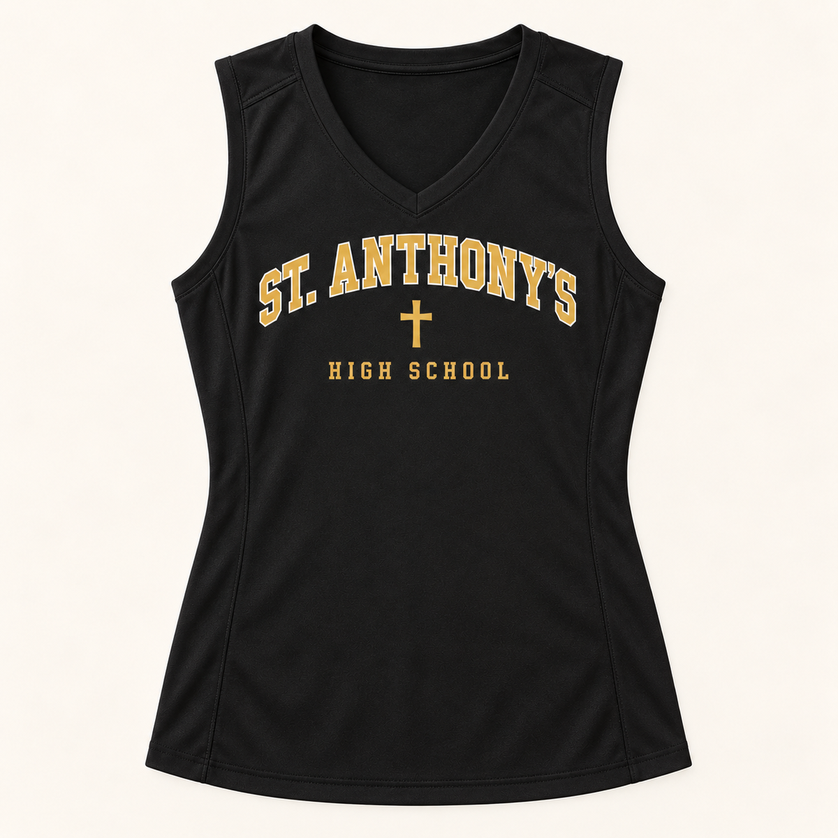 St. Anthony's High School Women's Sleeveless Performance V-Neck in Black