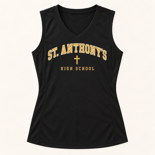 St. Anthony's High School Women's Sleeveless Performance V-Neck in Black