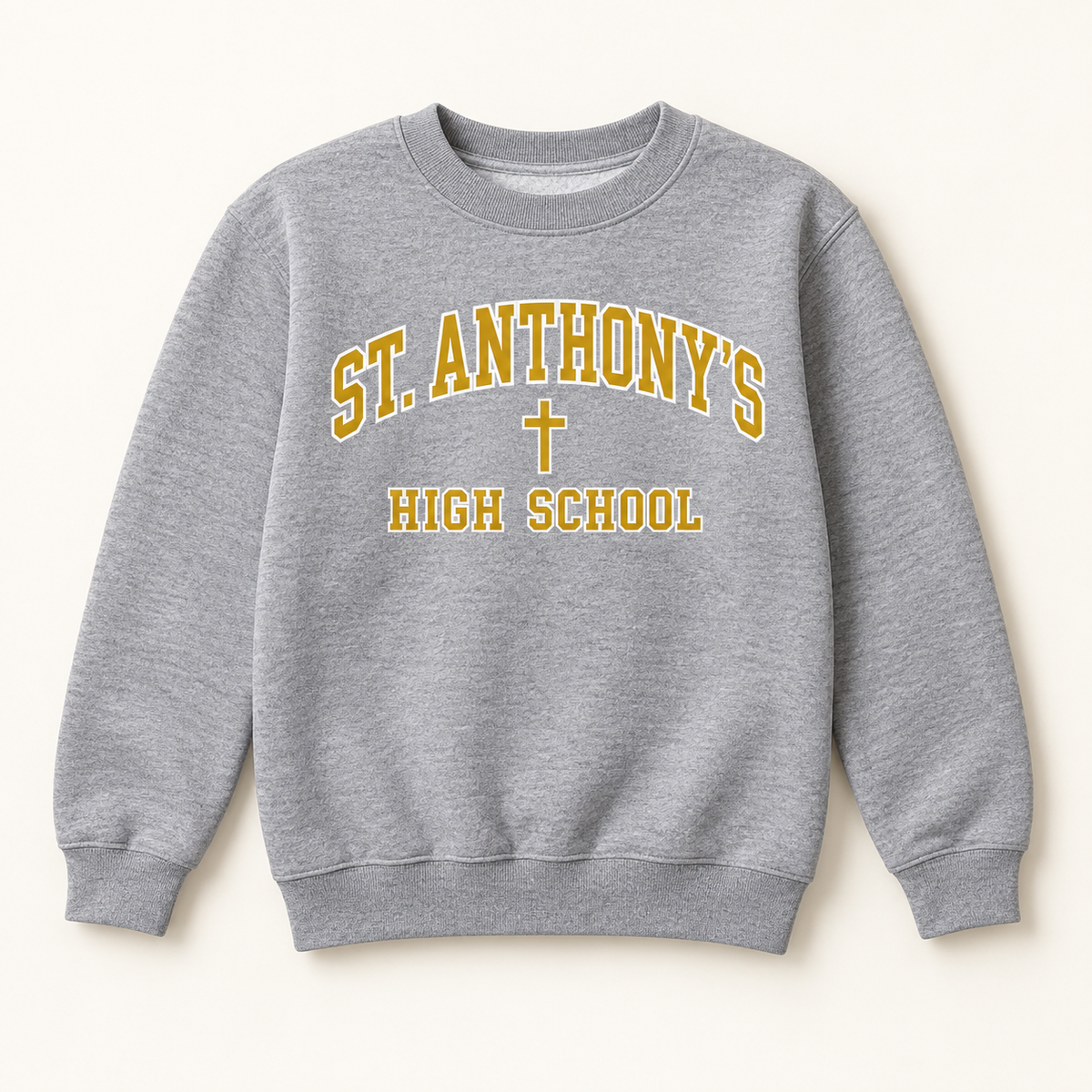St. Anthony's High School Youth Collegiate Crewneck Sweatshirt in Heather Gray