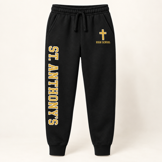 St. Anthony's High School Youth Collegiate Leg-Print Joggers in Black