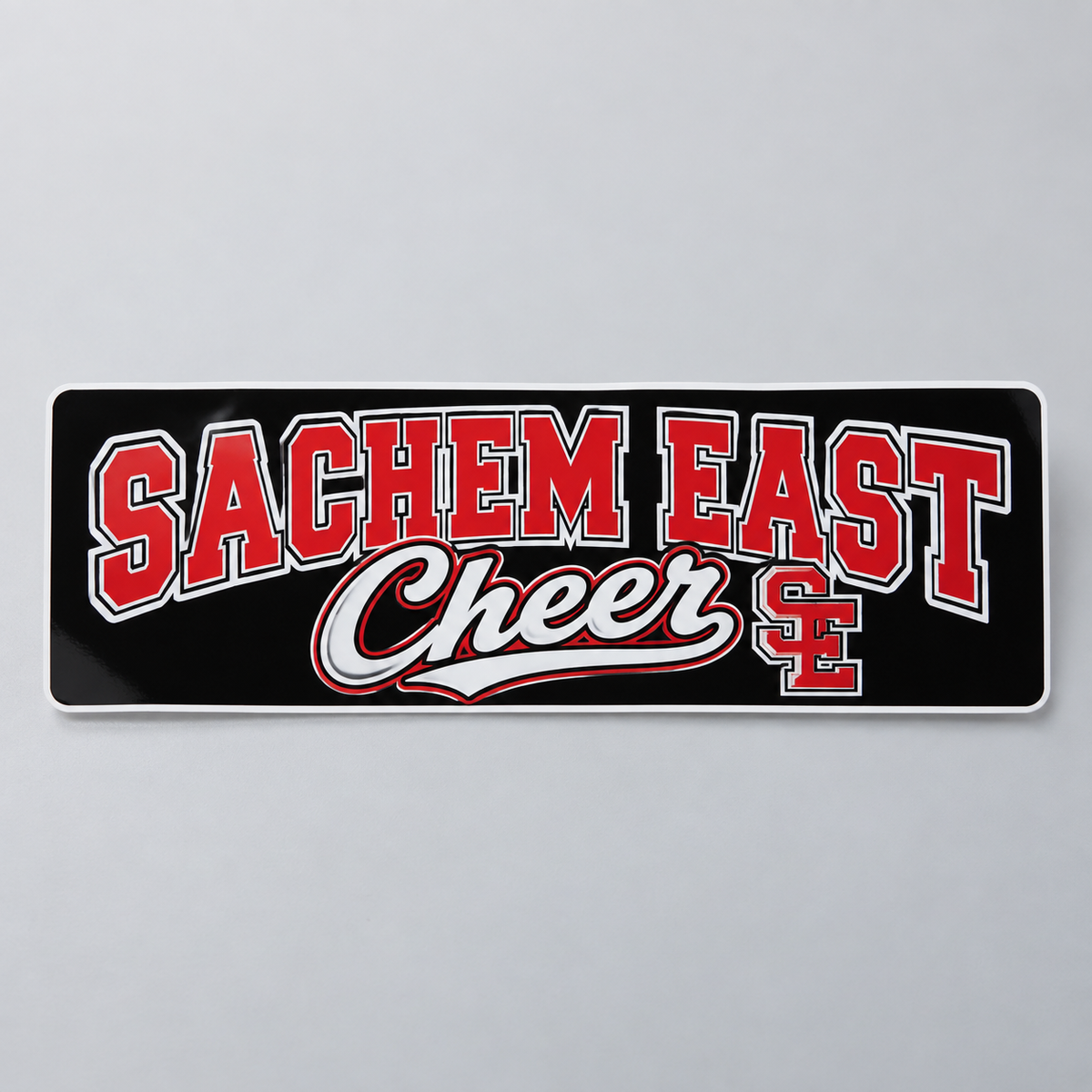 Sachem East Cheer Bumper Sticker product mockup