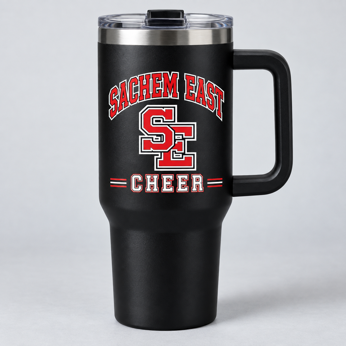 Sachem East Cheer Campus Crest Tumbler product mockup