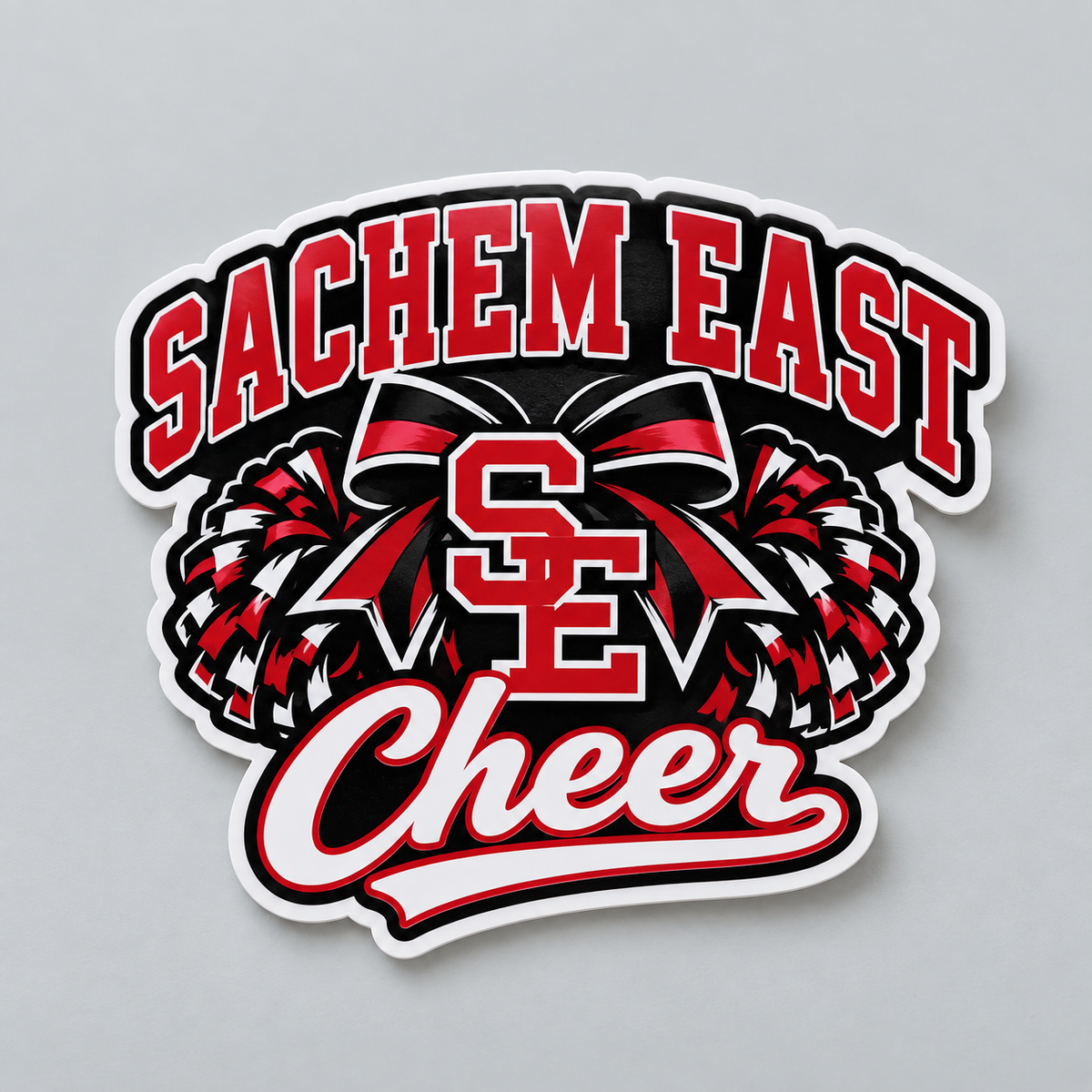 Sachem East Cheer Die-Cut Sticker product mockup
