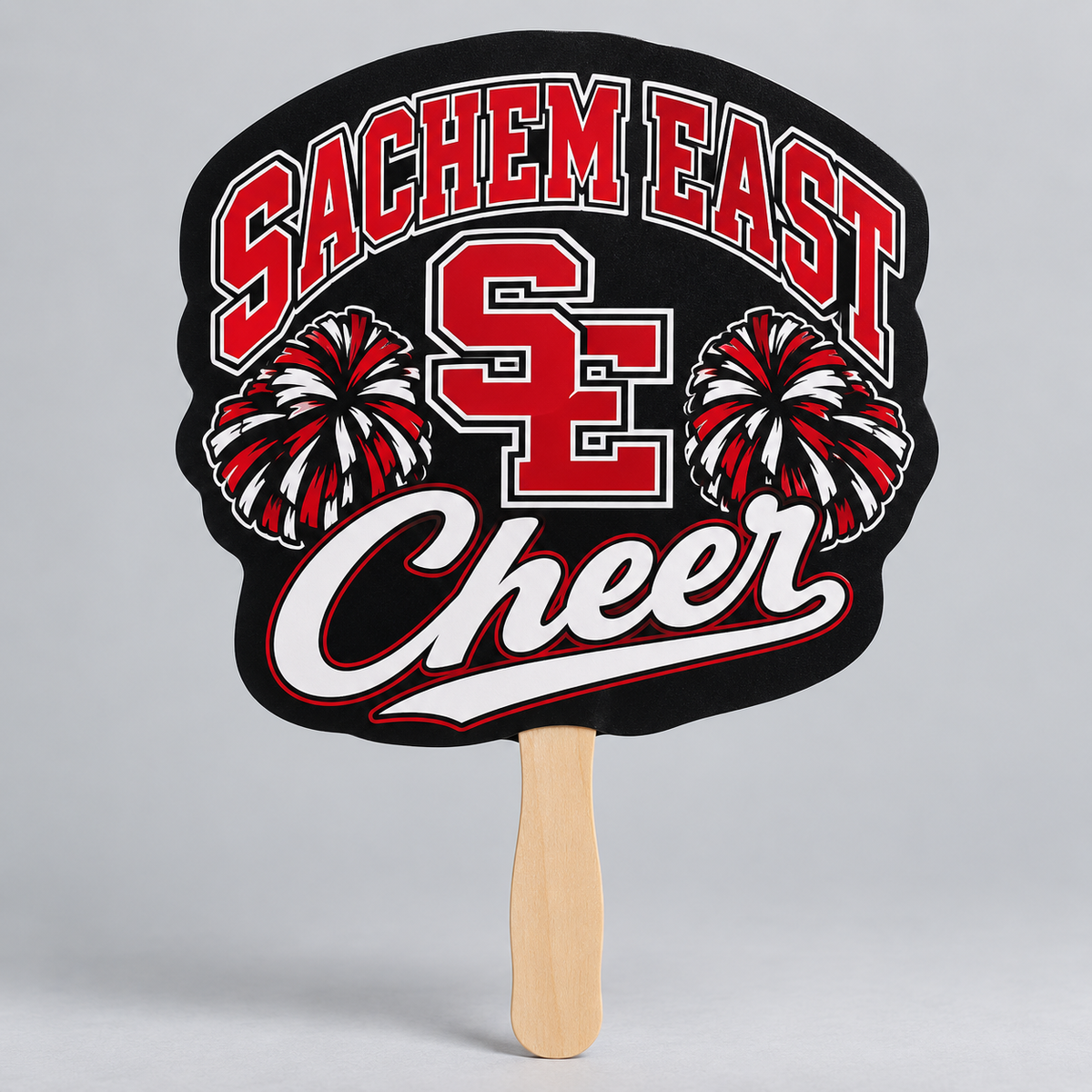 Sachem East Cheer Handheld Fan Cutout product mockup