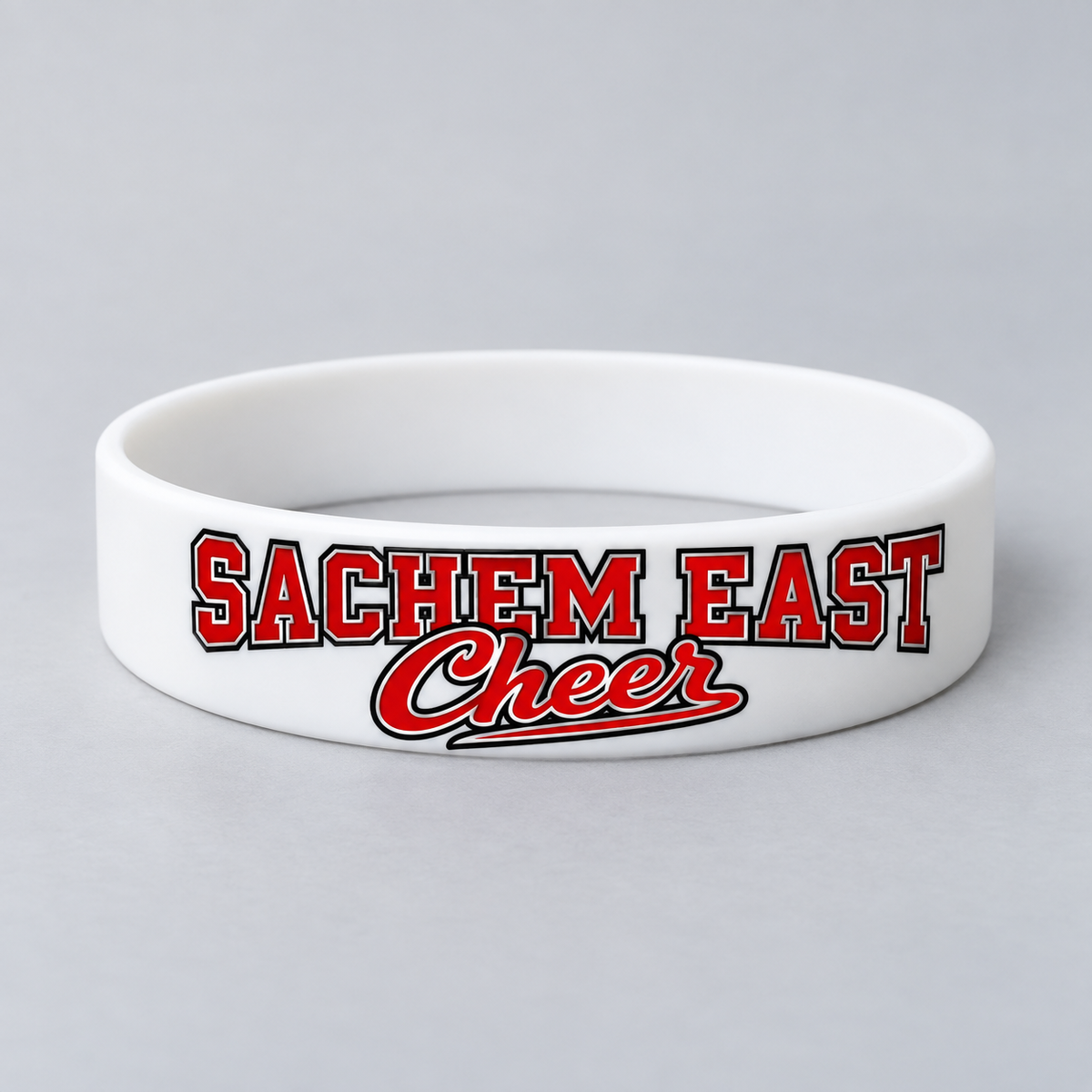 Sachem East Cheer Silicone Wristband product mockup