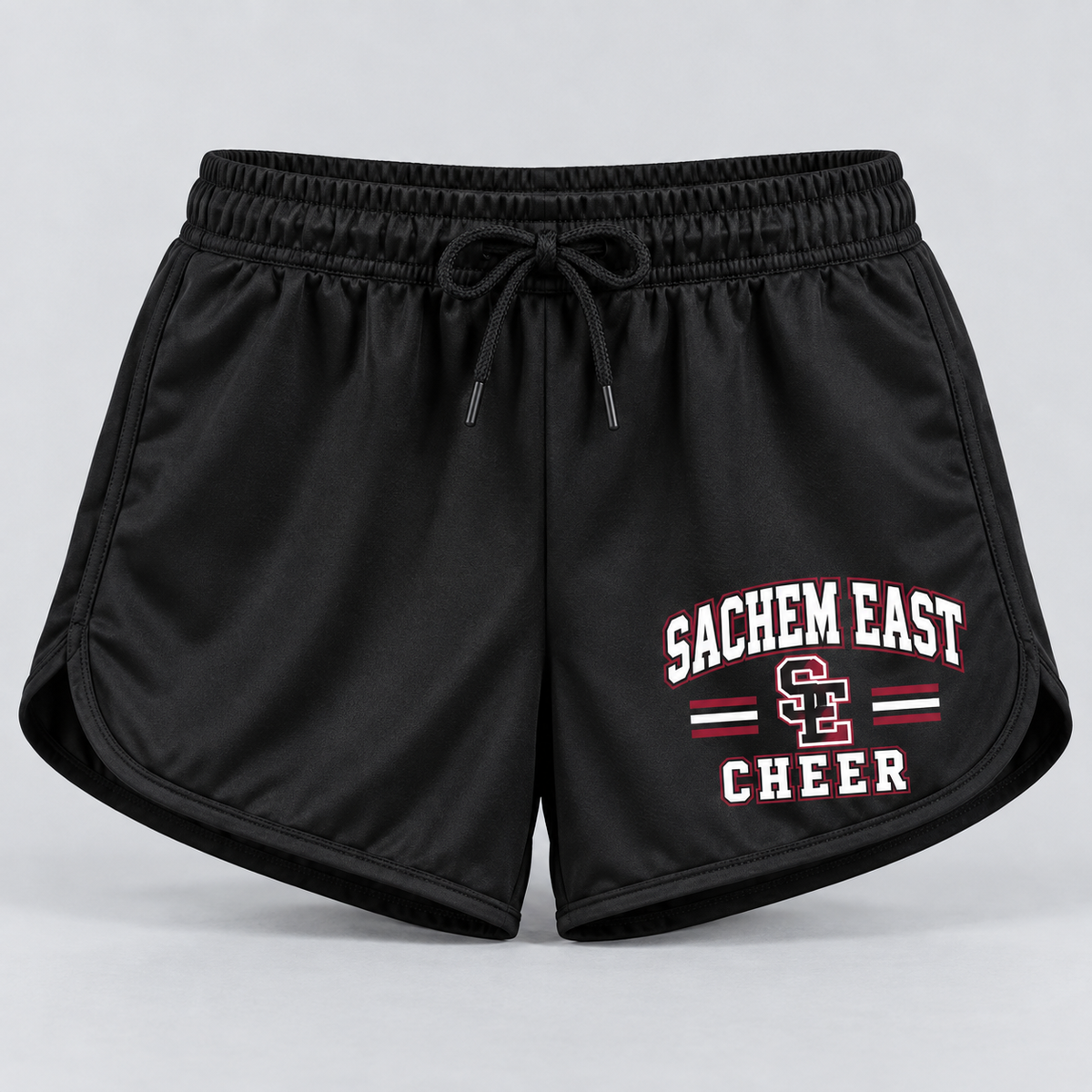 Sachem East Cheer Stadium Block Athletic Shorts product mockup
