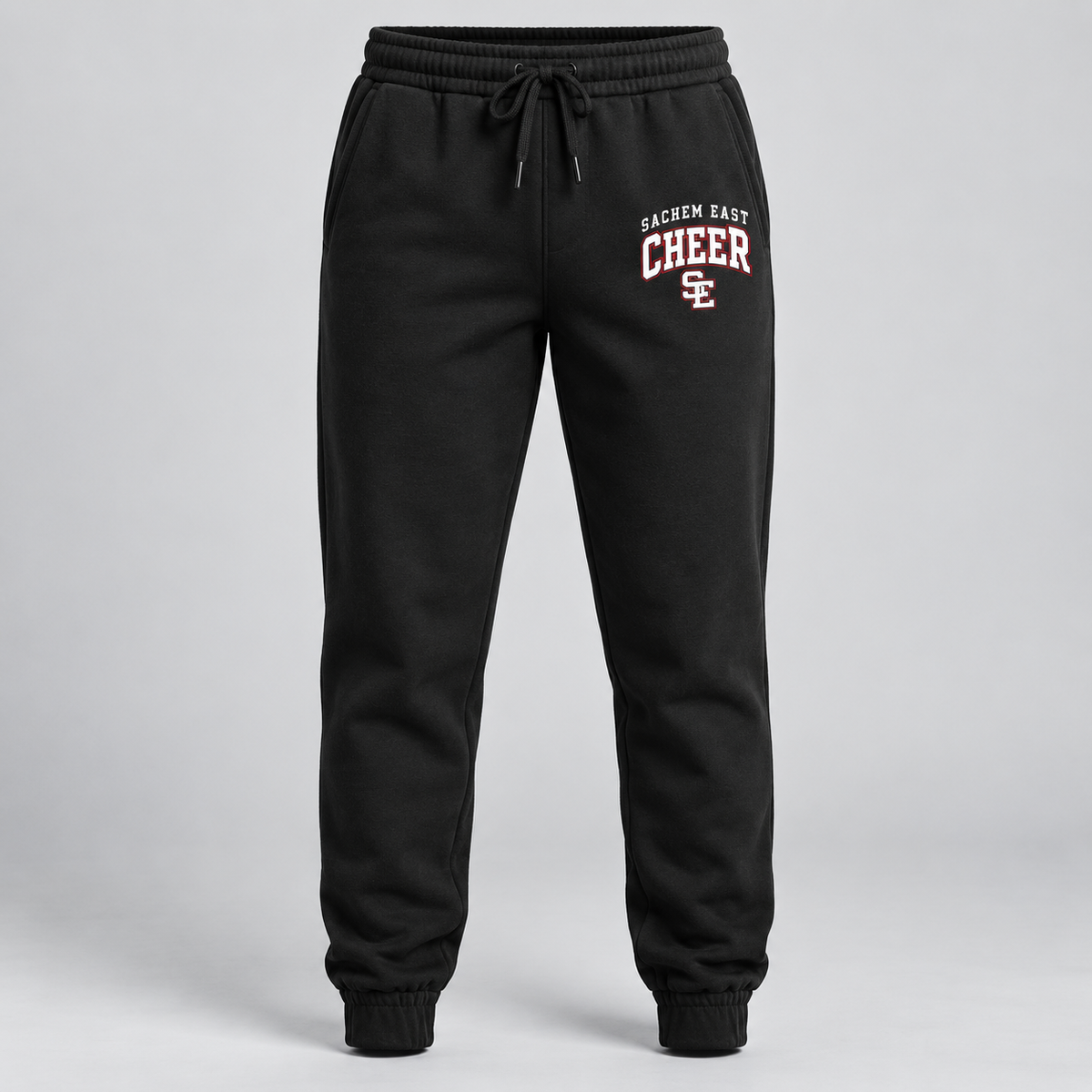 Sachem East Cheer Stadium Block Fleece Joggers product mockup