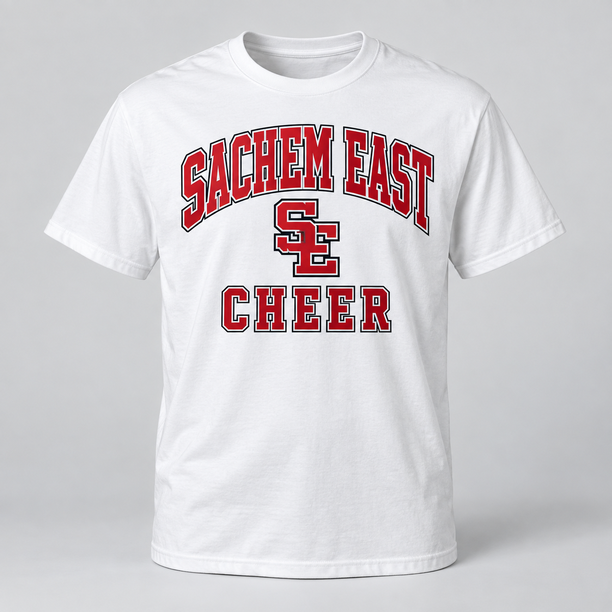 Sachem East Cheer Varsity Arch Unisex T-Shirt product mockup