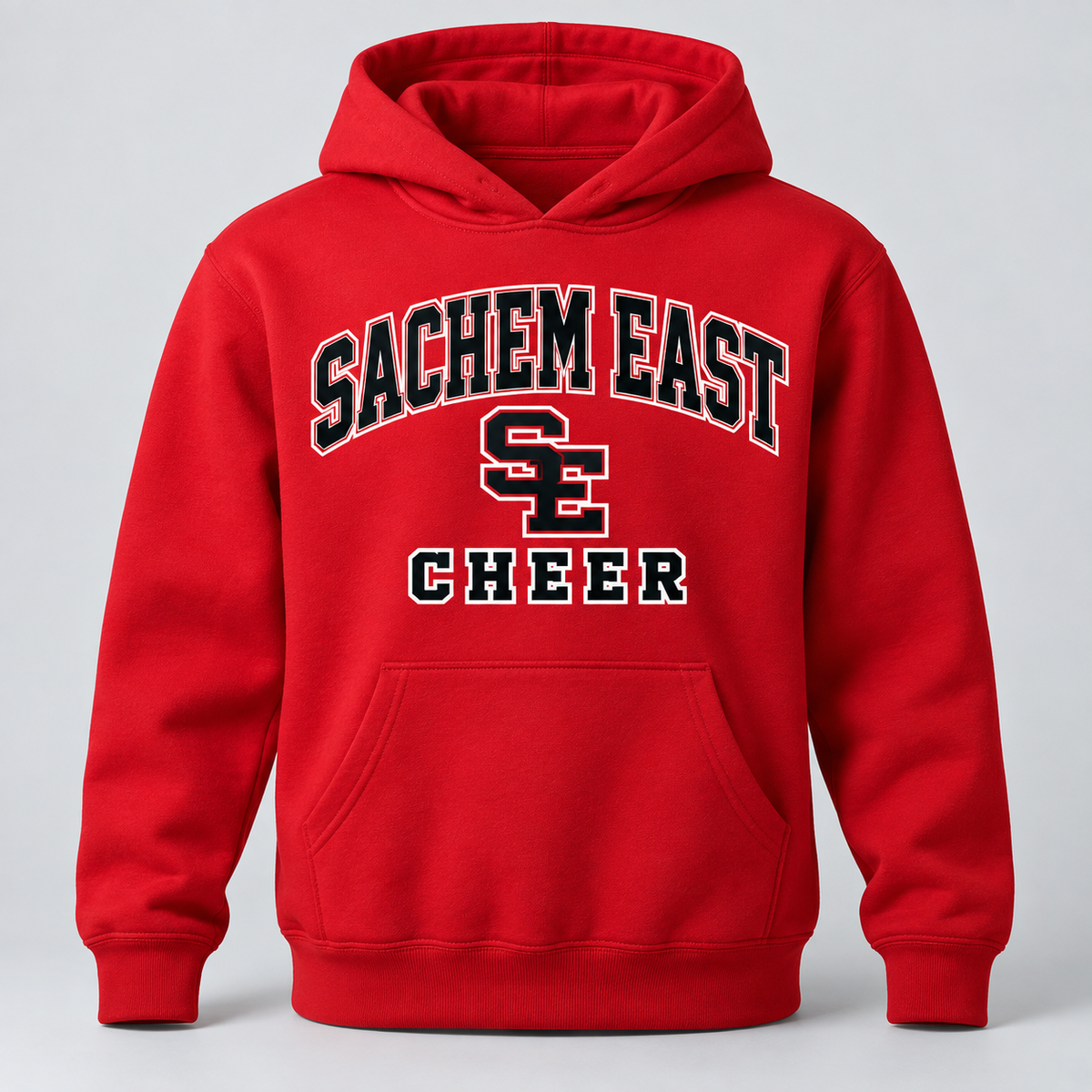 Sachem East Cheer Youth Varsity Youth Pullover Hoodie product mockup