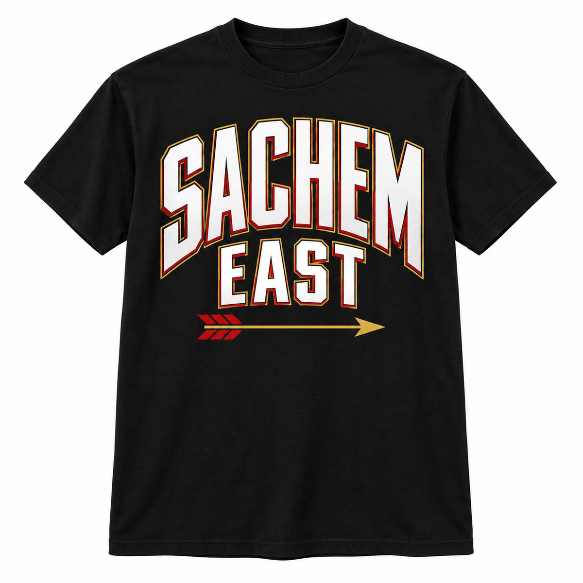 Sachem East Court Letter T-shirt in Black