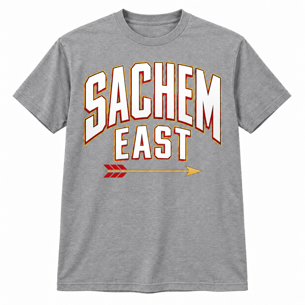 Sachem East Court Letter T-shirt in Heather Gray