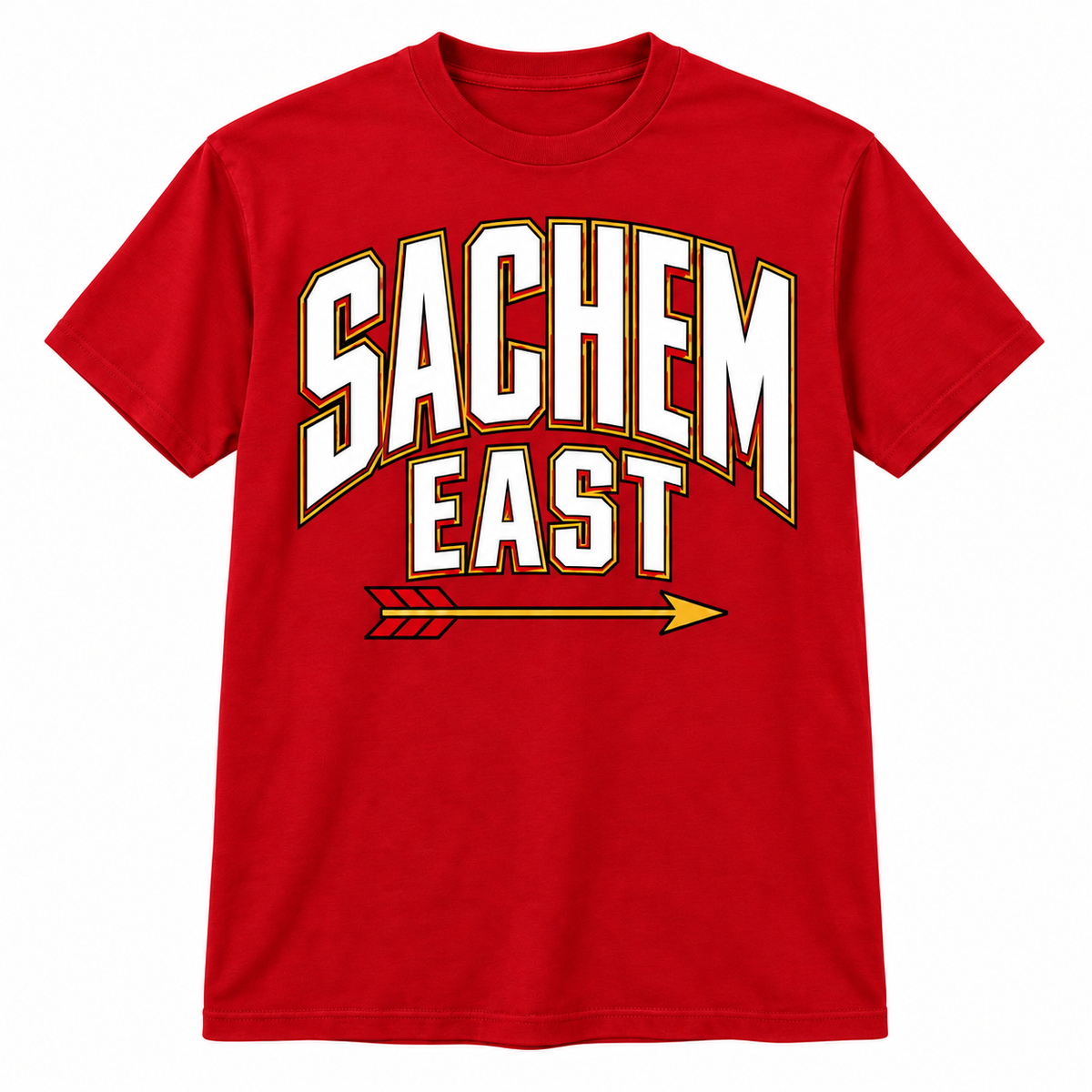 Sachem East Court Letter T-shirt in Red