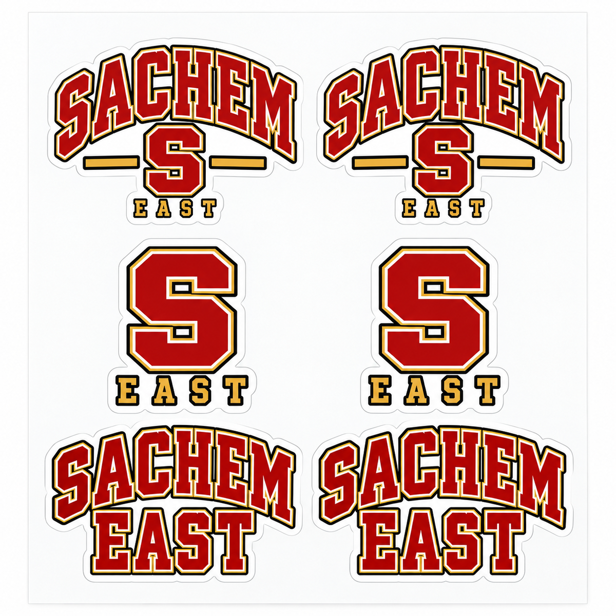 Sachem East Heritage S Sticker Sheet in White