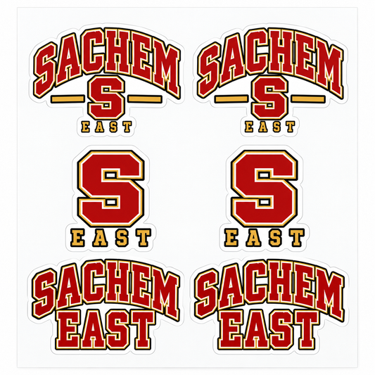 Sachem East Heritage S Sticker Sheet in White