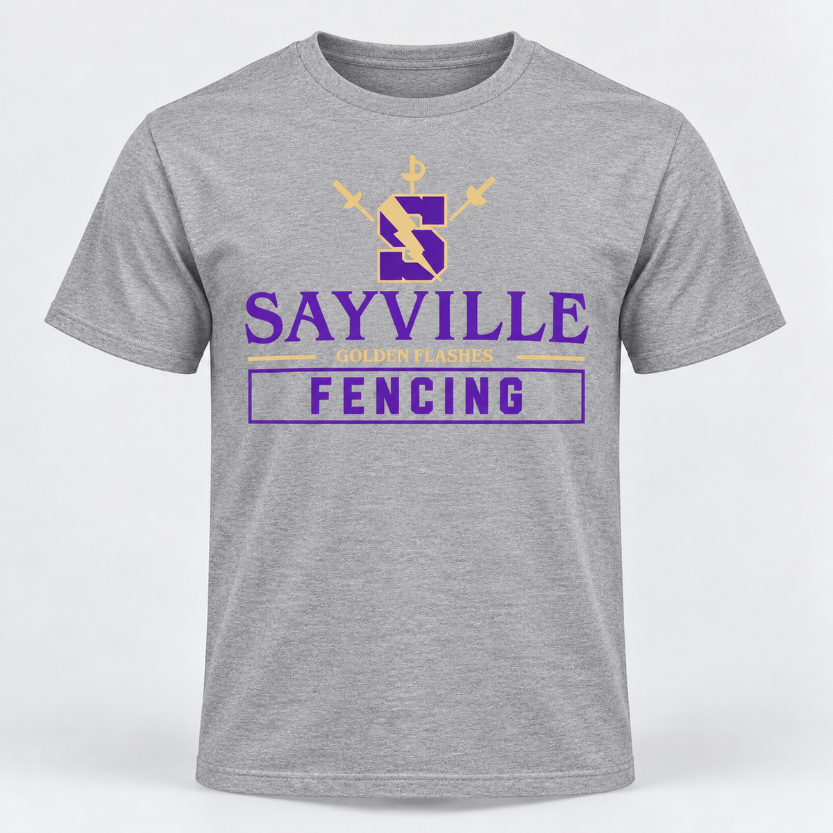 Heather Gray Sayville Fencing cotton-tee