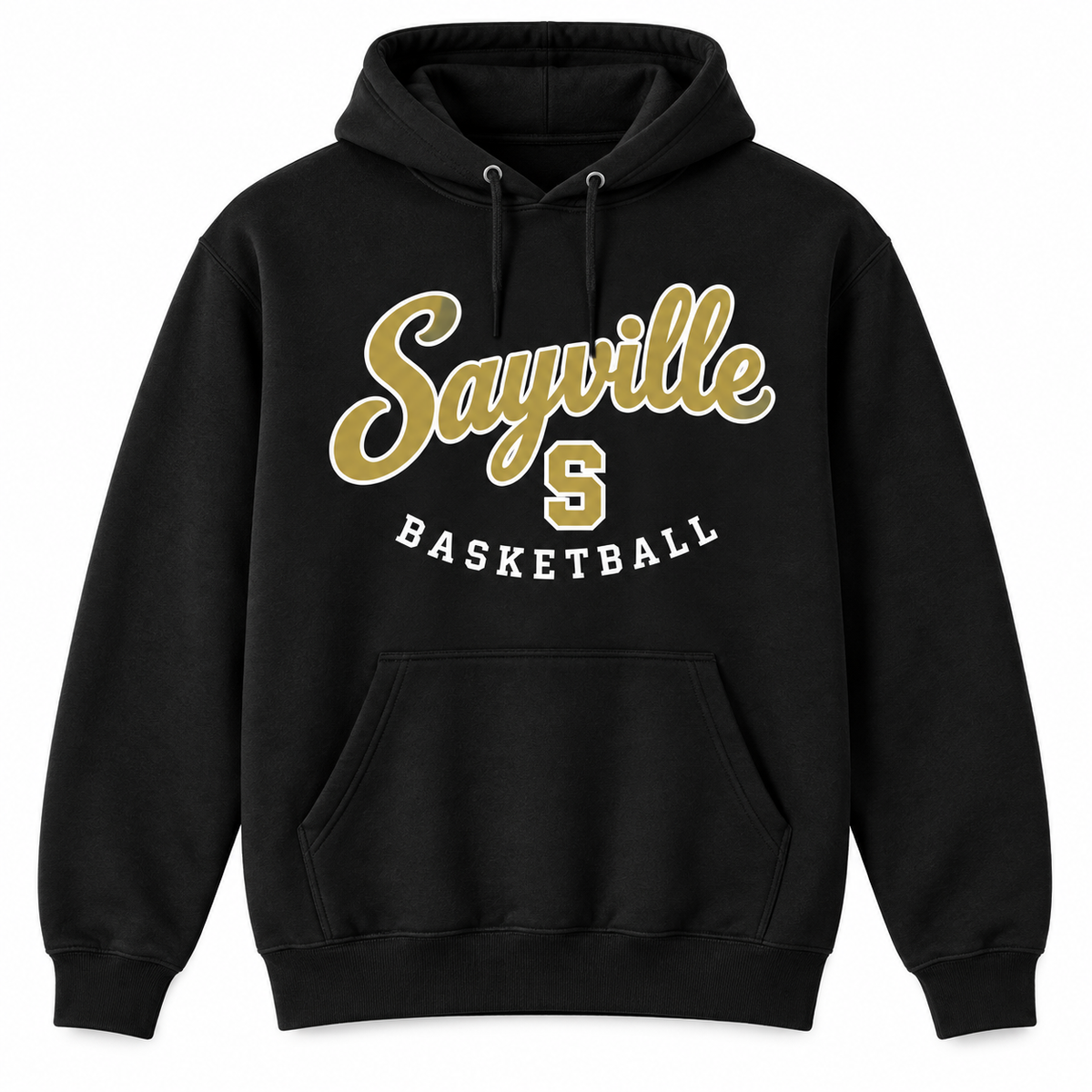 Sayville girls basketball Heritage Script Hoodie in Black