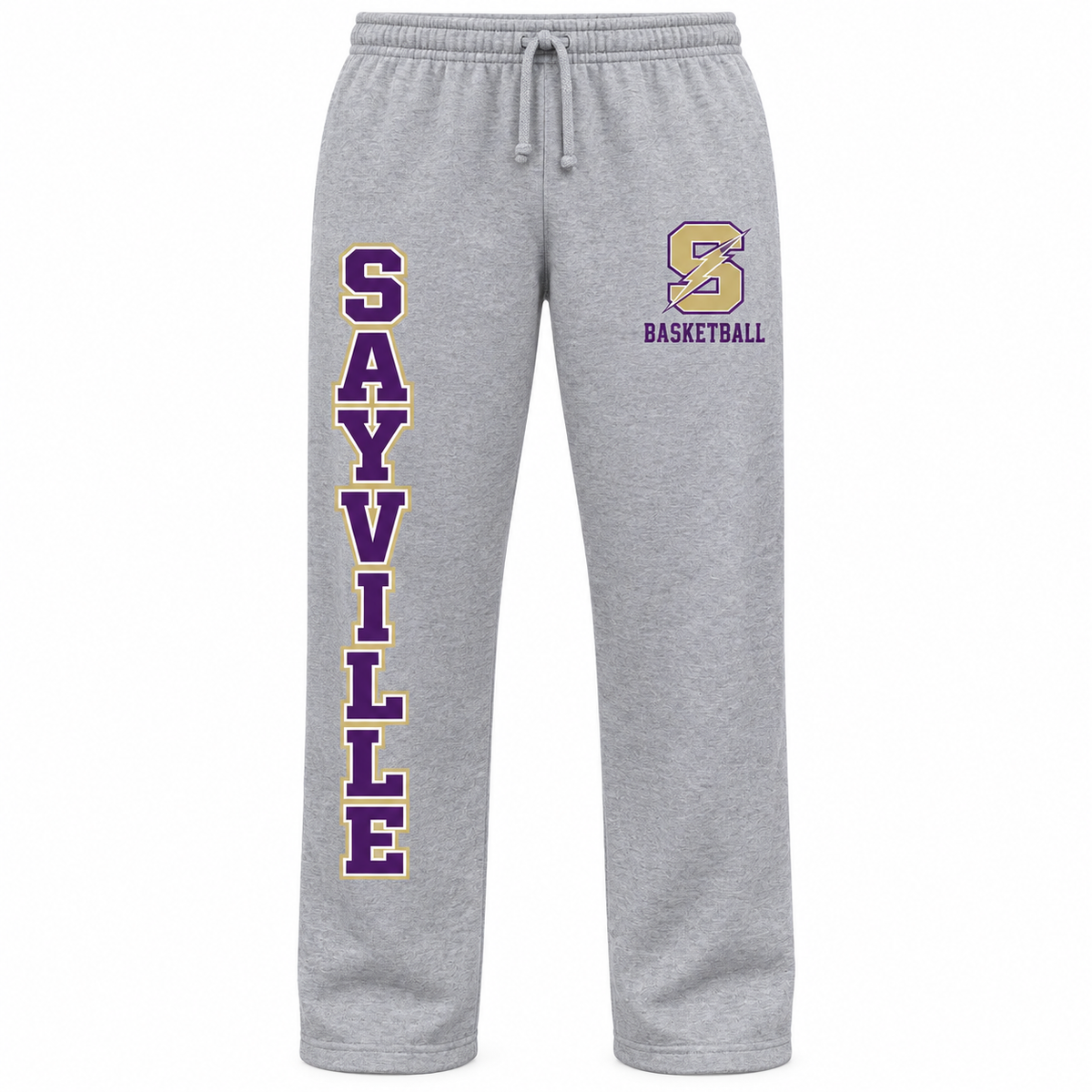 Sayville girls basketball Lightning S Open Bottom Sweatpants in Sport Grey