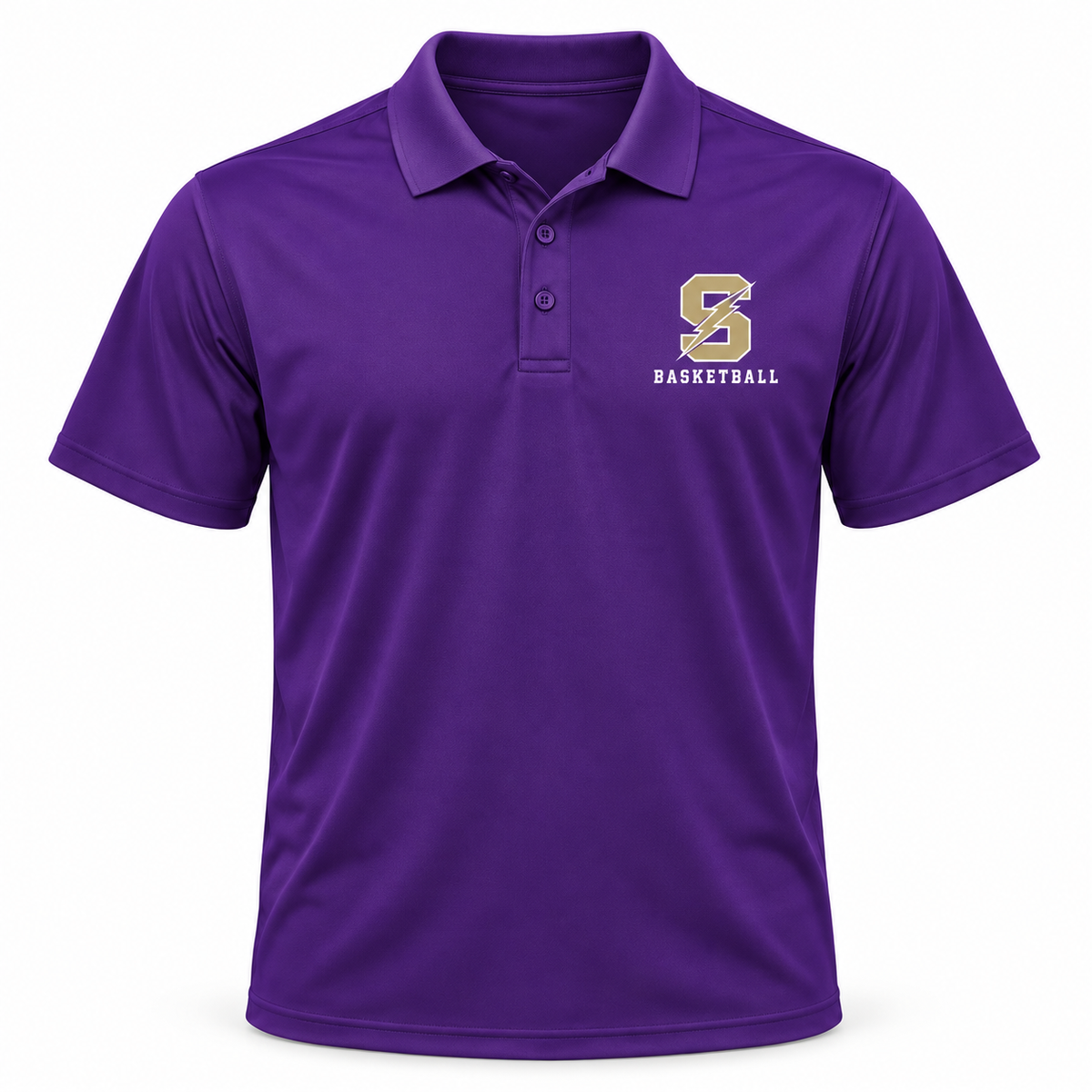 Sayville Girls Basketball Lightning S Performance Polo in Purple