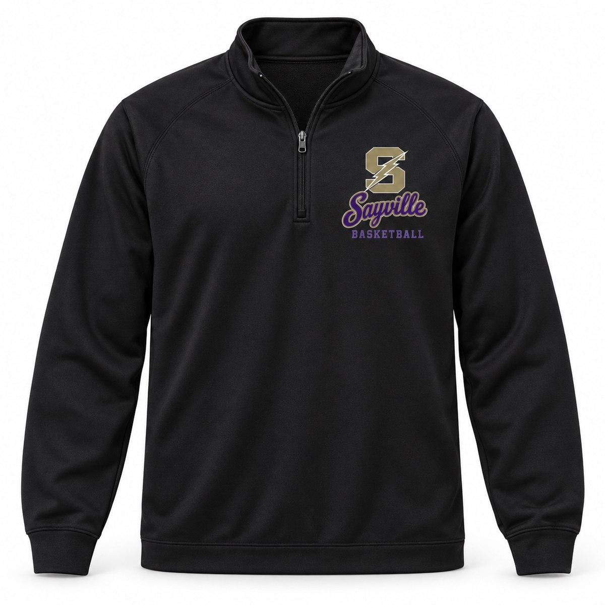 Sayville Girls Basketball Lightning S Performance Quarter-Zip in Black