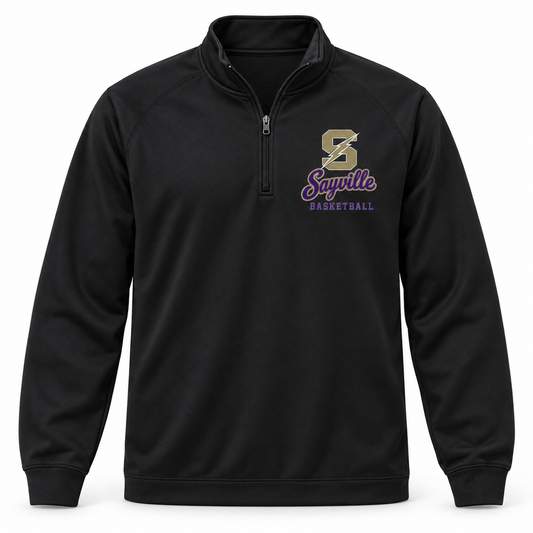 Sayville Girls Basketball Lightning S Performance Quarter-Zip in Black