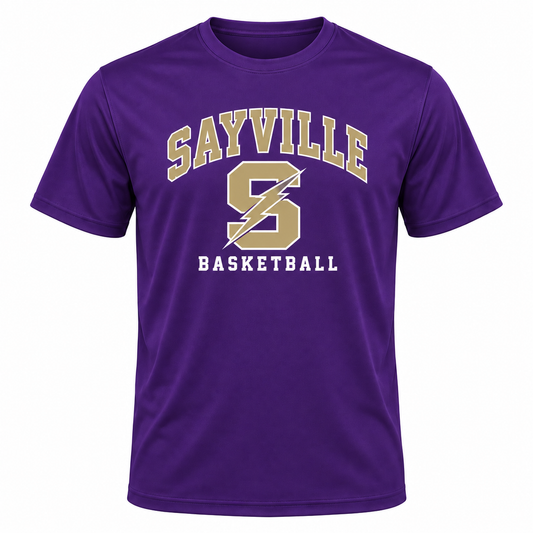 Sayville girls basketball Lightning S Performance Shooting Shirt in Purple