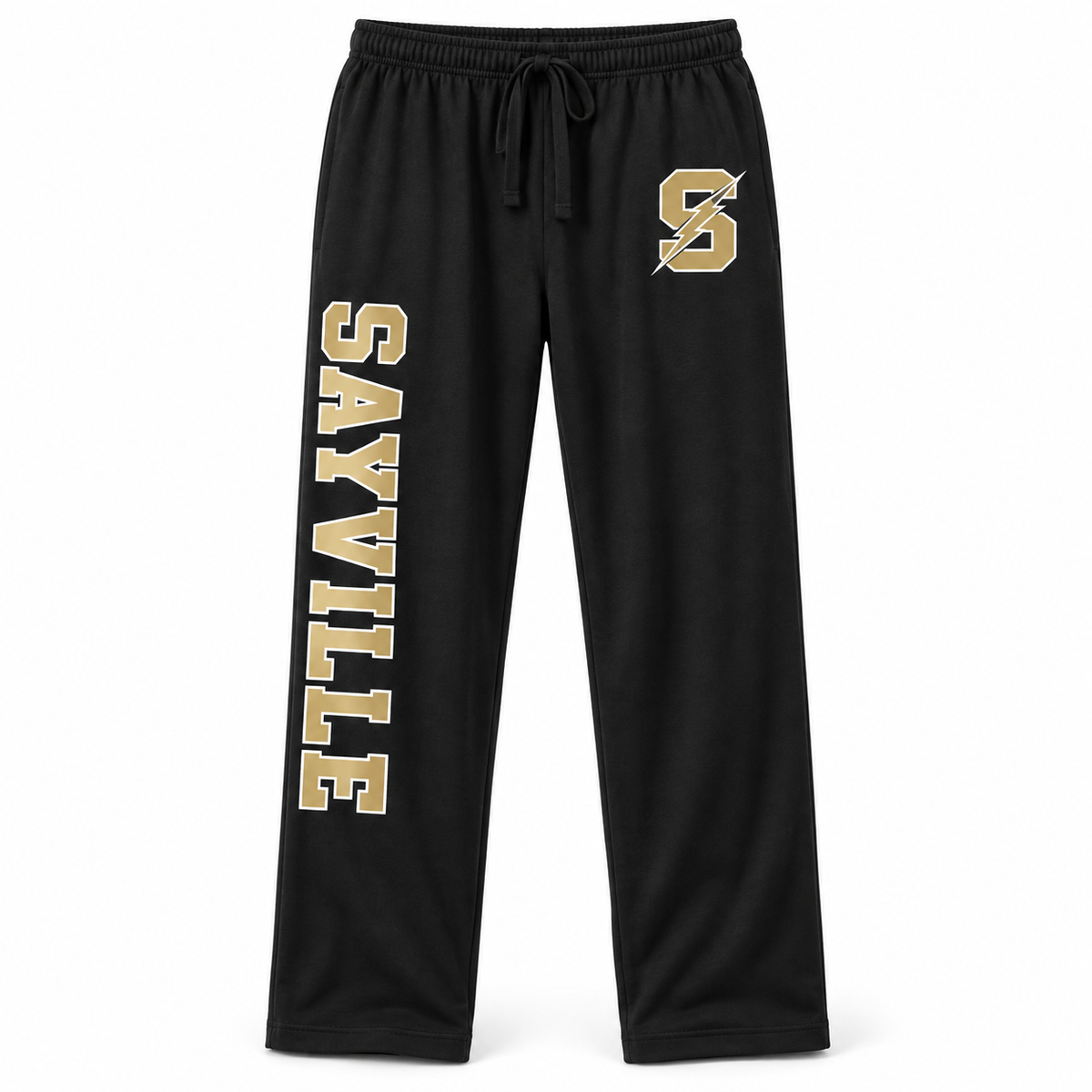 Sayville Girls Basketball Lightning S Solid Lounge Pants in Black