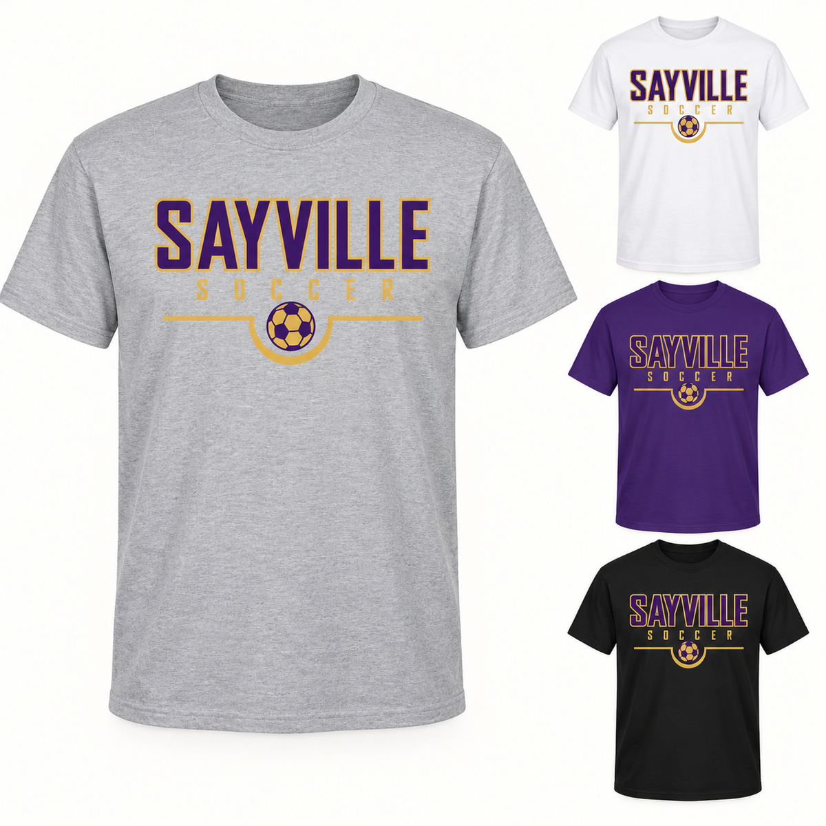Sayville Soccer Signature T-Shirt — available color views