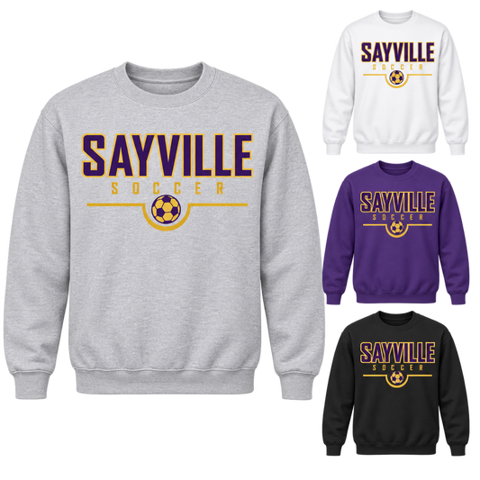 Sayville Soccer Signature Crewneck Sweatshirt — available color views