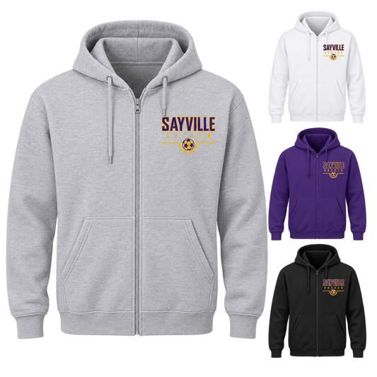 Sayville Soccer Sideline Full-Zip Hoodie — available color views