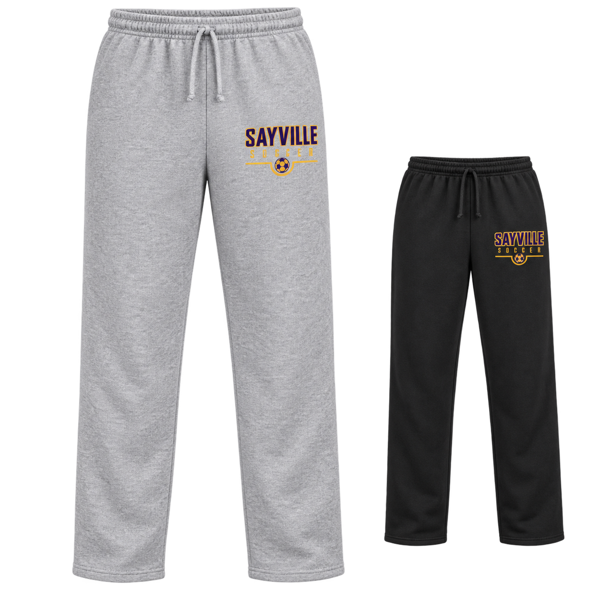Sayville Soccer Warm-Up Open-Hem Sweatpants — available color views