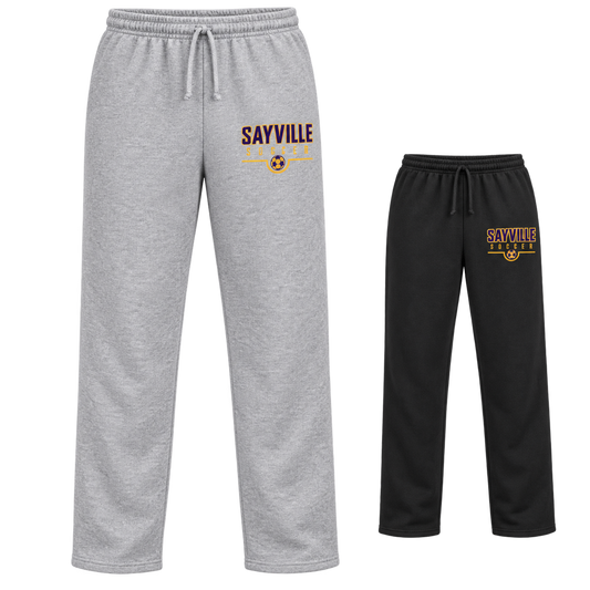 Sayville Soccer Warm-Up Open-Hem Sweatpants — available color views