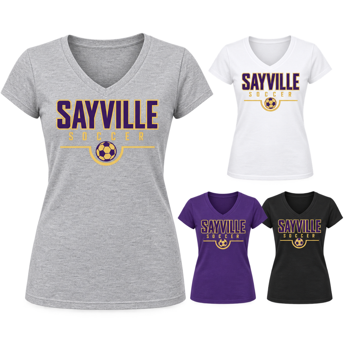 Sayville Soccer Women's Signature V-Neck — available color views